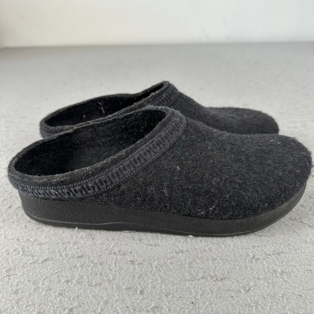 Stegmann WoolFlex Wool Clogs Women's 11 Men's 10 Comfort Slip On Black Slippers